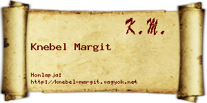 Knebel Margit névjegykártya